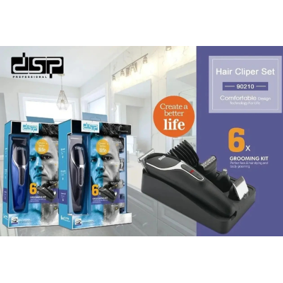 Машинка для стрижки DSP 90210, аккумуляторная, 5 в 1, с насадками для волос
