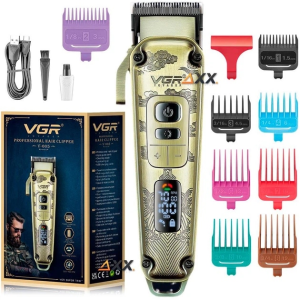 Машинка для стрижки VGR V-005, LED-дисплей, 8 насадок, 2600 мА·ч