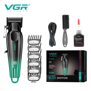 Машинка для стрижки VGR V-662, аккумуляторная, LED-дисплей, USB