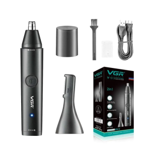 Триммер VGR V-613 2 в 1, для носа, ушей и окантовки, USB Type-C