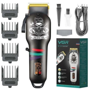 Машинка для стрижки волос VGR V-699 , 4 насадки, LED-дисплей