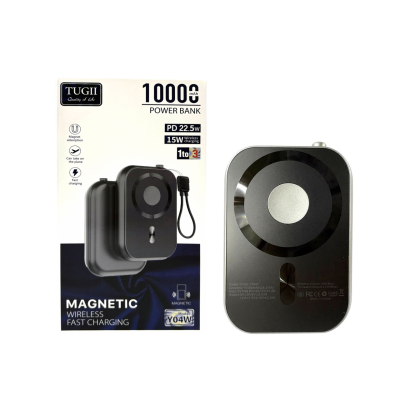 Внешний аккумулятор TUGII Y04W 10000 мА·ч, PD 22,5 Вт, MagSafe, беспроводная зарядка 3-в-1