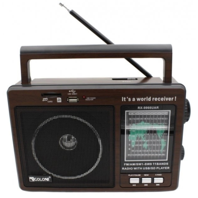 Радиоприёмник GOLON RX-9966UAR, FM/AM/SW1–SW9, USB/SD, MP3