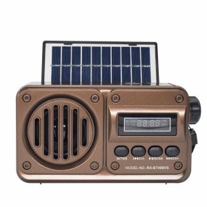Радиоприёмник GOLON RX-BT499VS с Bluetooth, USB/microSD и солнечной панелью