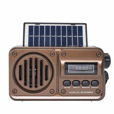 Радиоприёмник GOLON RX-BT499VS с Bluetooth, USB/microSD и солнечной панелью