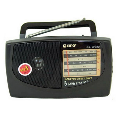 Радиоприёмник KIPO KB-308AC портативный, FM/AM/SW/TV