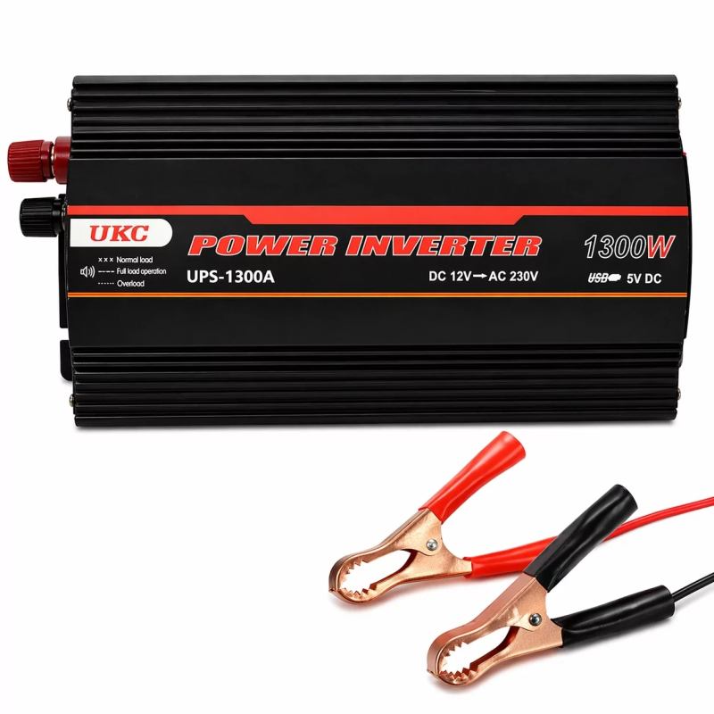 Преобразователь напряжения UKC UPS-1300A 12V → 230V, 1300W, зарядка АКБ, USB