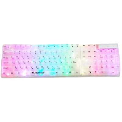 Прозрачная RGB игровая клавиатура K101, 104 клавиши, USB, YELANDAR AN-T20