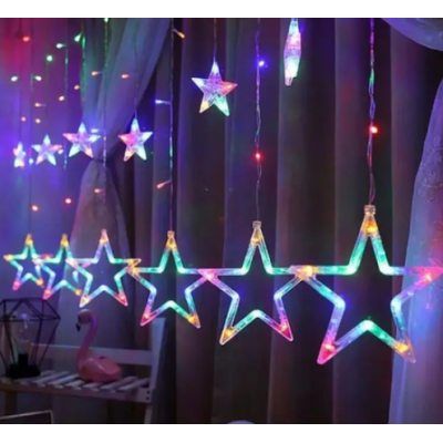 Xmas гірлянда STAR CURTAIN 12 BLUE Зірки 3M*80CM*50CM 8112