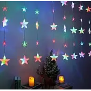 XMAS Гірлянда штора Зорепад 120L на мідний пров 3M*180CM Мультикольорова Mulit 8175