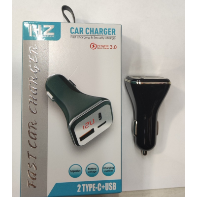 Автомобільний зарядний пристрій HZ HC-13 USB C USB (C 5V3.1A 5V3A 9V2A 12V1.5A)
