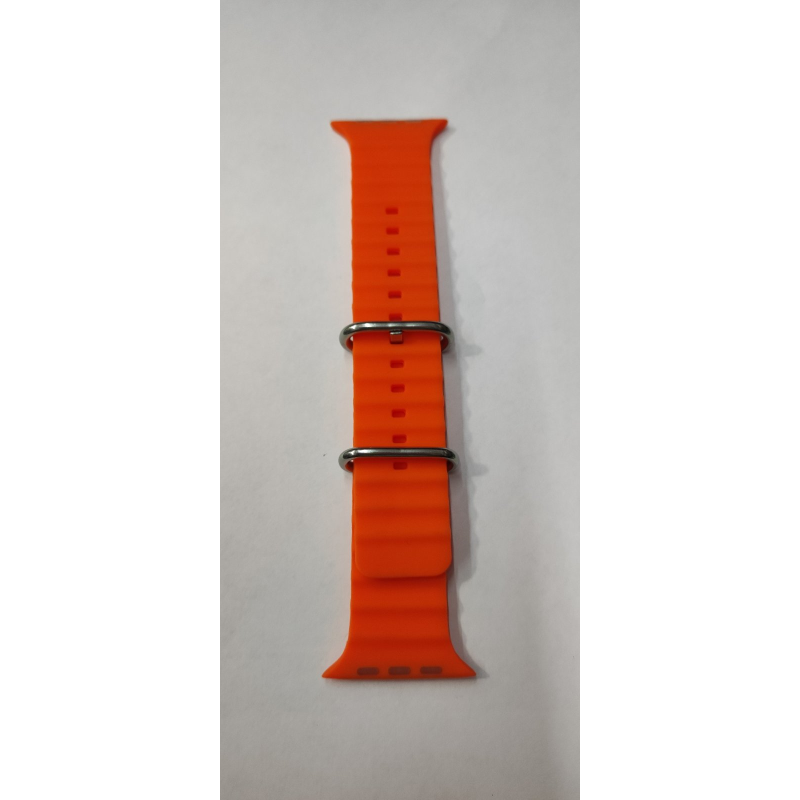 Ремінець для смарт силіконовий годинник 42/44/45 mm (Помаранчевий)