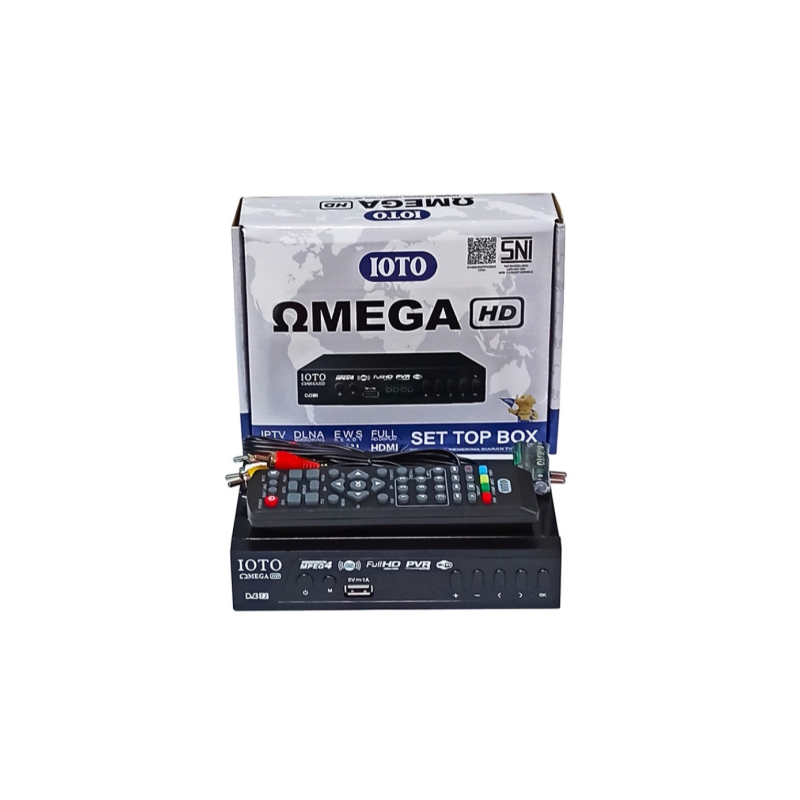 Тюнер DVB-T2 OMEGA IOTO METAL з підтримкою wi-fi адаптера (з екраном)