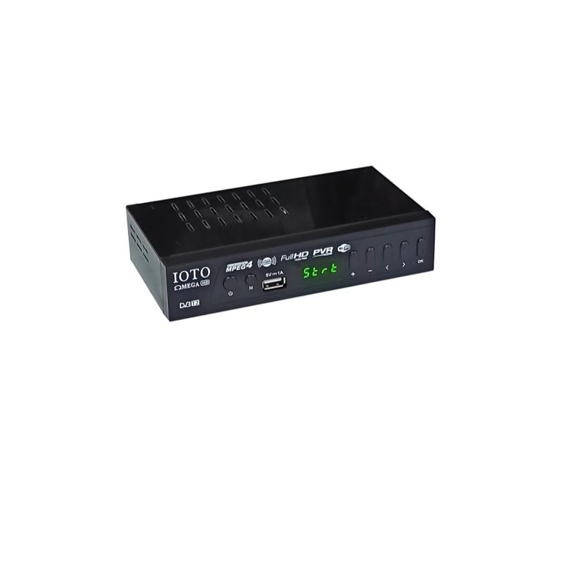 Тюнер DVB-T2 OMEGA IOTO METAL з підтримкою wi-fi адаптера (з екраном)