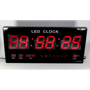 Настінний годинник Led з підсвічуванням 3615 red