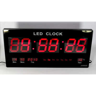 Настінний годинник Led з підсвічуванням 3615 red