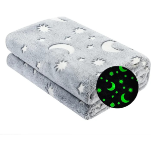 Плед-покривало Magic Blanket, що світиться в темряві (150х100см, мікрофібра, зірки)