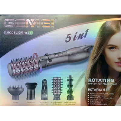 Фен-щітка Gemei GM-4858 5 в 1