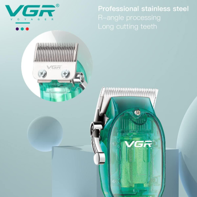 Бездротова акумуляторна машинка для стрижки волосся VGR V-660 з LED-дисплеєм