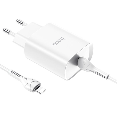 Зарядний пристрій Hoco N14, PD 20W, з кабелем Type-C to Lightning