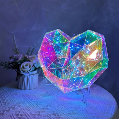 Нічник 3D «Серце», голографічний ефект (20×20 см)