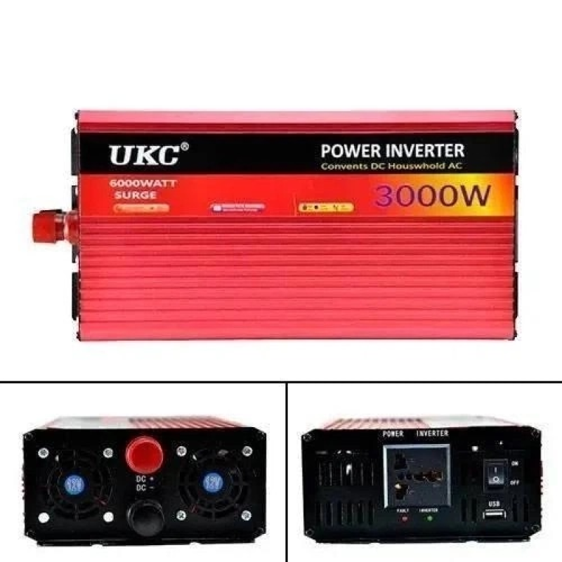 Перетворювач напруги AR 3000W, 12V-220V, з USB