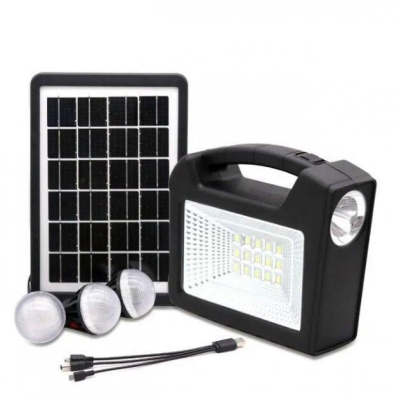 Портативна станція для зарядки GD 103, з сонячною панеллю та 3 LED лампами