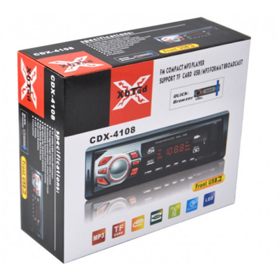 Автомагнітола Xbroad CDX-4108, FM/USB/TF/MP3, 60W×4