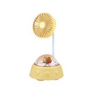 Вентилятор настільний Mini Fan Cool Summer SY88-68, акумуляторний, 3 режими, підсвічування, гнучка ніжка, Type-C