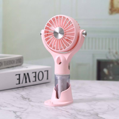 Вентилятор ручний Spray Fan LX633Y, з акумулятором, зволожувачем, підставкою для телефону, Type-C