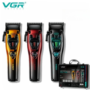 Машинка для стрижки VGR V-668 Vector Motor 8000-11000 RPM, акумуляторна, 6 насадок