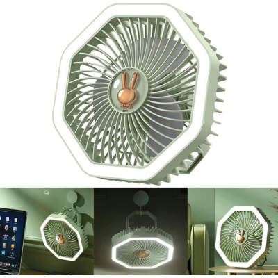 Настільний вентилятор DESKTOP FAN U8, акумуляторний, з підсвічуванням, Type-C