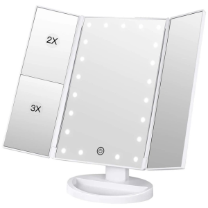 Дзеркало косметичне SUPERSTAR Magnifying Mirror, складне, з LED-підсвічуванням