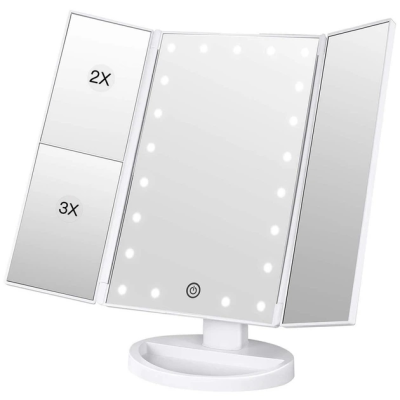 Дзеркало косметичне SUPERSTAR Magnifying Mirror, складне, з LED-підсвічуванням