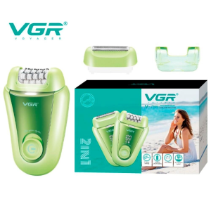 Епілятор VGR V-758, 2 в 1, з насадкою-бритвою, 32 пінцети, USB Type-C