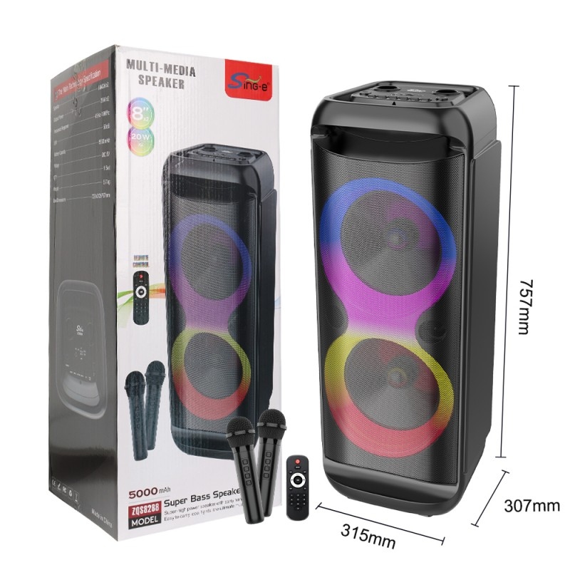 Портативна акустична система SPS ZQS8288, Bluetooth, TWS, RGB-підсвічування