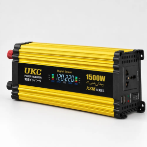 Перетворювач напруги UKC KSM-1500W 12V → 220V з LCD та 2 USB