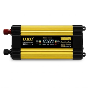 Перетворювач напруги UKC KSM-1000W 12V → 220V, LCD, 2 USB
