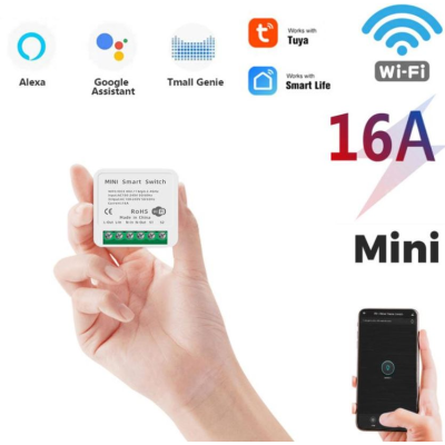 Бездротовий Wi-Fi вимикач реле Smart Home 16А 7926