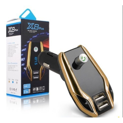 FM модулятор X8 Plus Bluetooth 2 USB AUX трансмітер