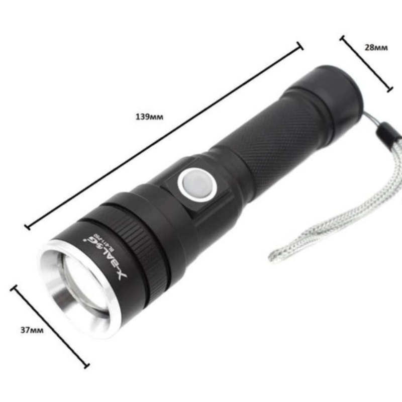 Ліхтарик ручний BL 611 -P50 18650 battery POLICE 6988