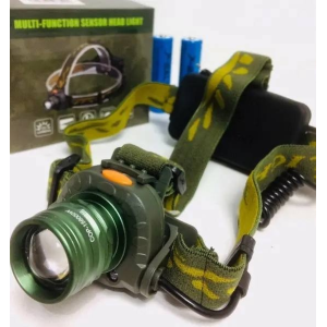 Налобный фонарь BL 1505 602B SENSOR Bailong тактический фонарик налобник с датчиком движения 4822