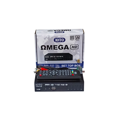 Тюнер DVB-T2 OMEGA IOTO METAL с поддержкой wi-fi адаптера (с экраном)