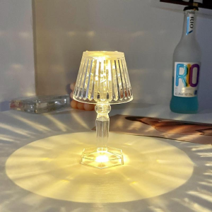Светодиодный декоративный ночник LED Candel, 12×6 см, прозрачный