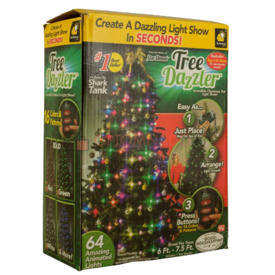 Ёлочная конусная гирлянда Free Dazzler (64led)