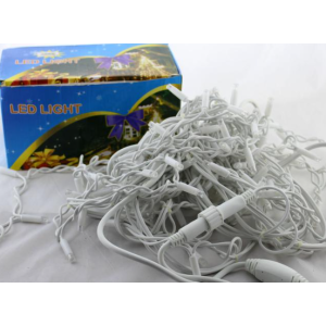 Xmas гирлянда LED 120 3.3Line Short curtain(Сосульки/Бахрома)WW-1 Тёп.белый 5Mетров Ул.+соед.Бел 3938