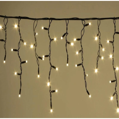 Xmas гирлянда LED 200 3.3 Short curtain(Сосульки/Бахрома) WW-2 Тёплый белый 10M*1,5M Ул+соед+Чер 7403