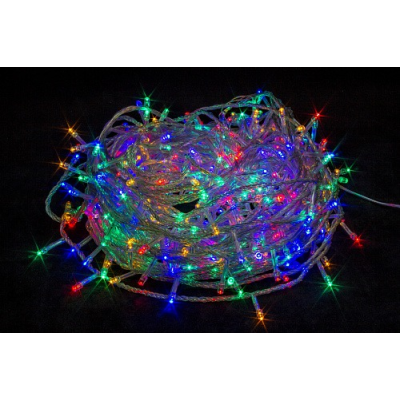 Гирлянда светодиодная нить на белом проводе, 45 м, 800 LED, мультицвет, от сети