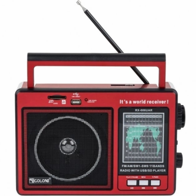 Радиоприёмник GOLON RX-006UAR, FM/AM/SW, USB/SD, MP3, аккумулятор