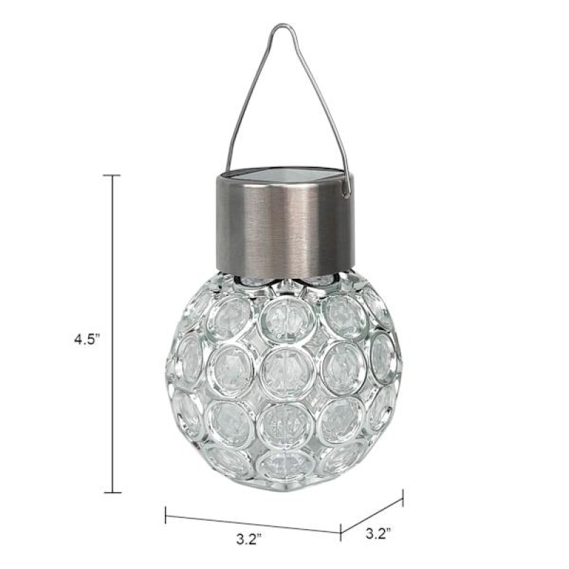 Садовий сонячний світильник Crystal Garden Light, підвісний, 11,5×8 см